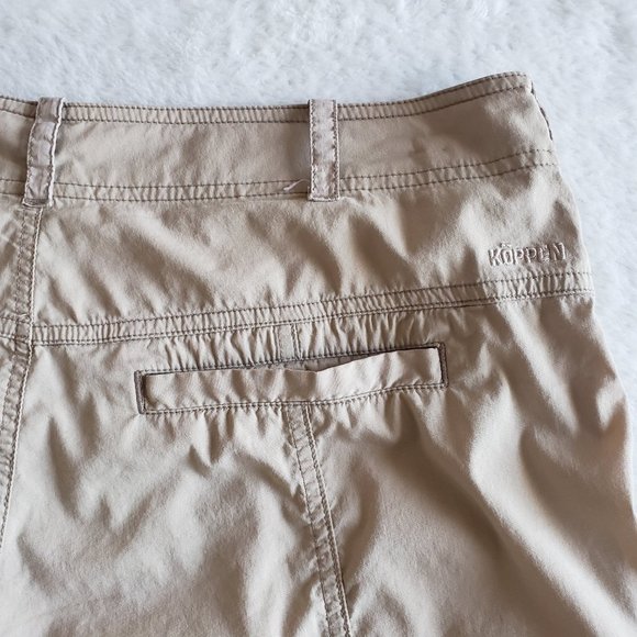 KOPPEN Slash Pocket Walking/Hiking Womens Rolltab Outdoor Tan Shorts SZ 8 - Picture 12 of 16